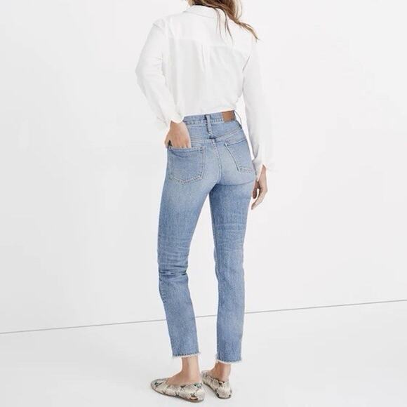Madewell The Perfect Vintage Jean Size 29 Ainsworth Medium Wash High Rise Frayed - Picture 3 of 11